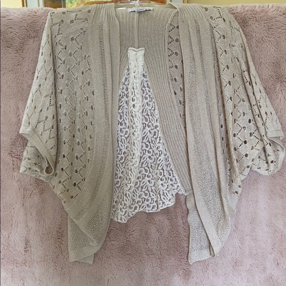 Champagne Colored Shawl/Cardigan